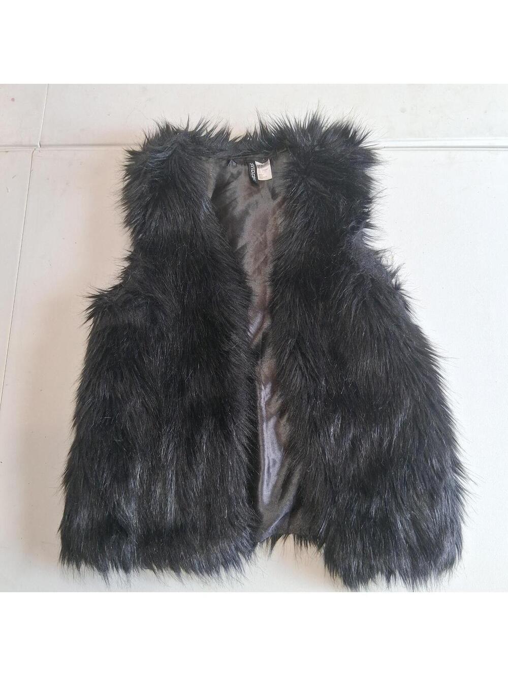 Divided Women's Black fur vest